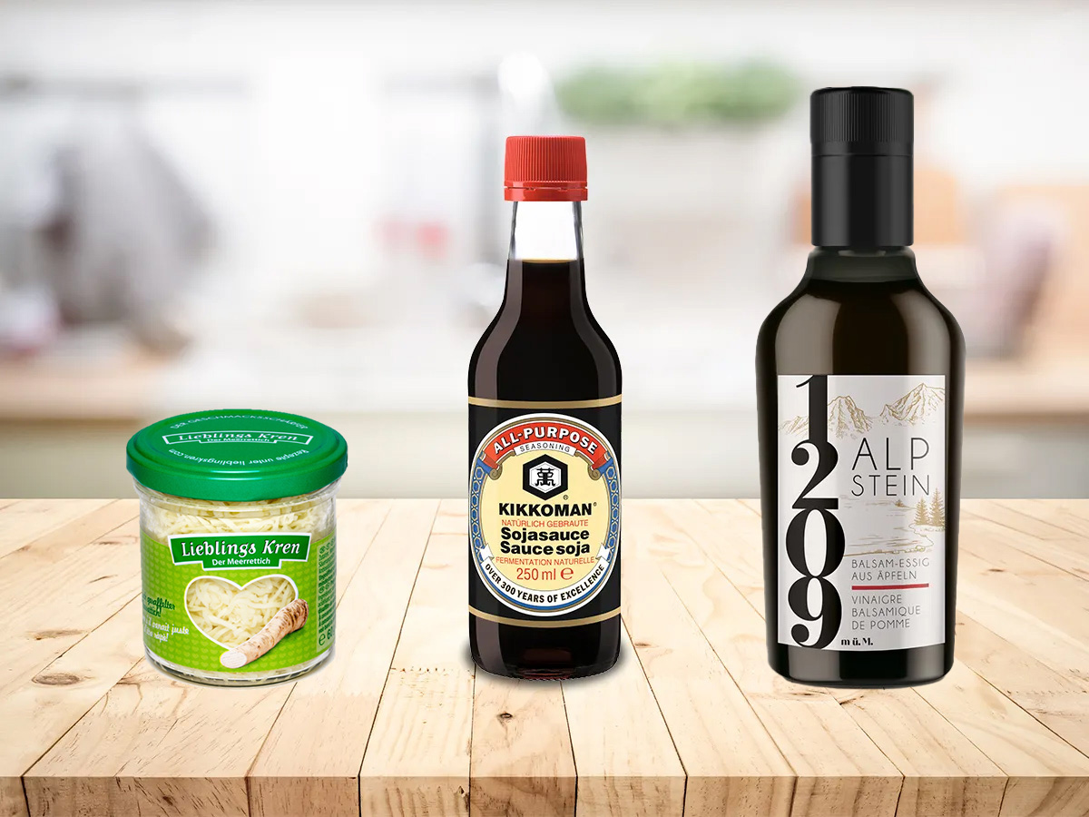 sojasaucen kikkoman hader - SWISS LACHS Alpiner Lachs