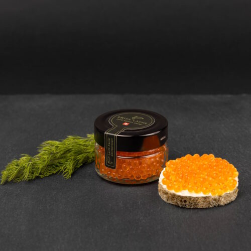 Lachs Kaviar Glas
