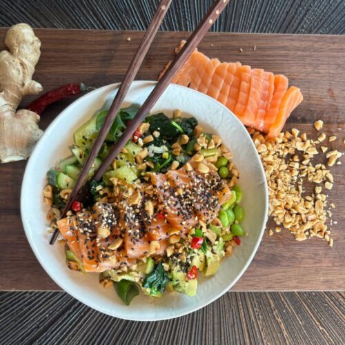 rezept asian sashimi bowl - SWISS LACHS Alpiner Lachs