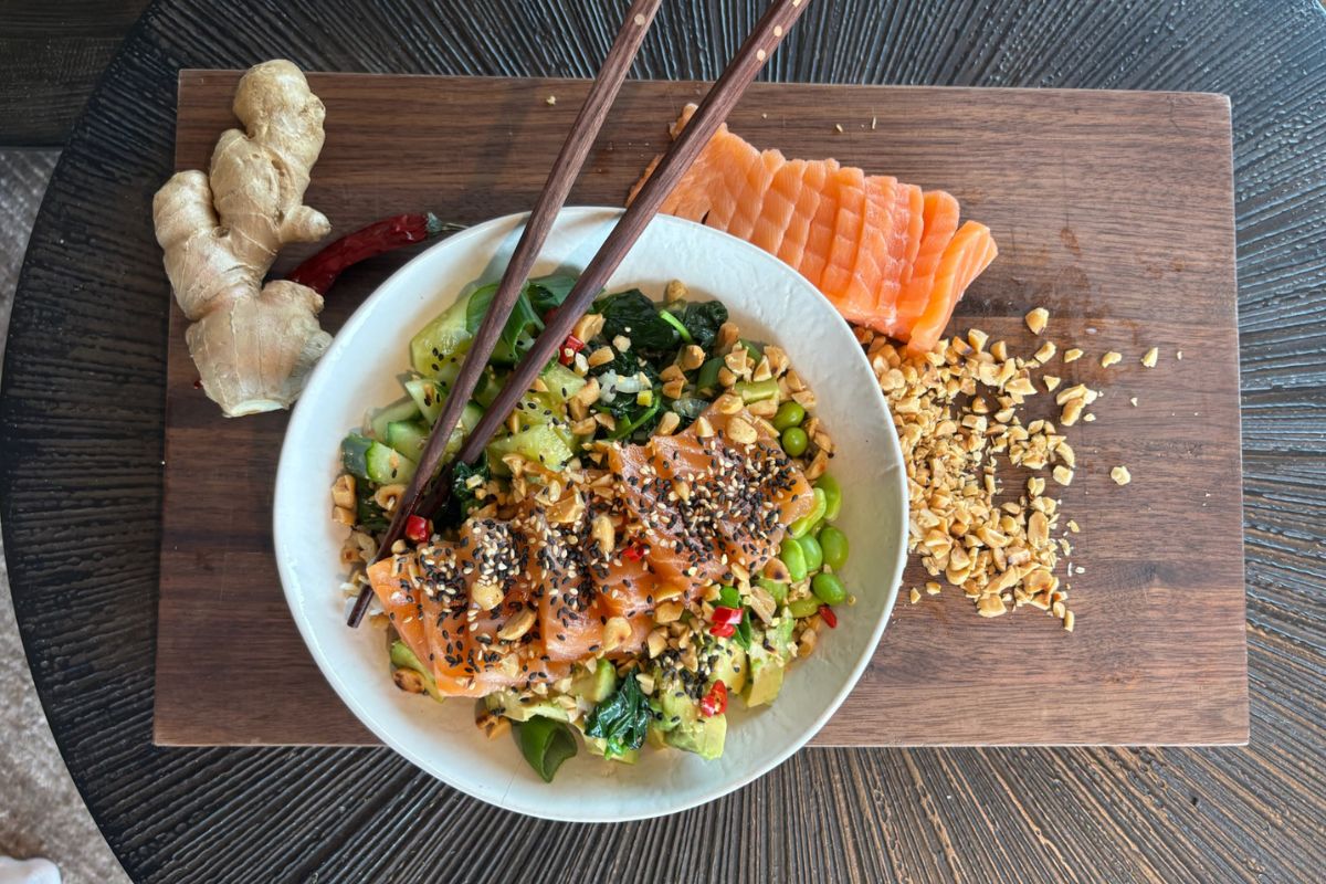 rezept asian sashimi bowl - SWISS LACHS Alpiner Lachs